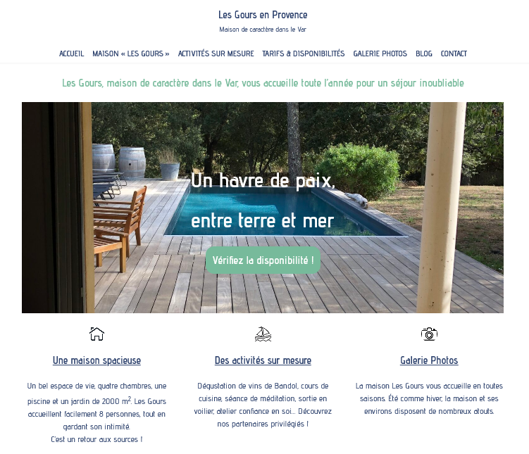 site internet les gours en provence